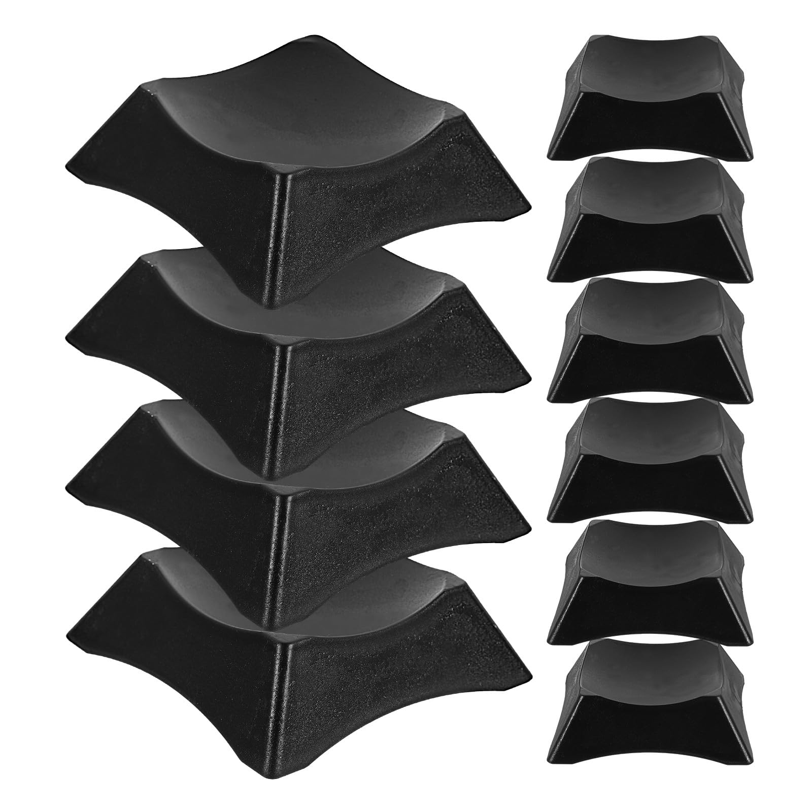 ORFOFE Soportes para Balones Deportivos 10 Piezas Negro, Base Multifuncional Exhibición Baloncesto Fútbol Rugby