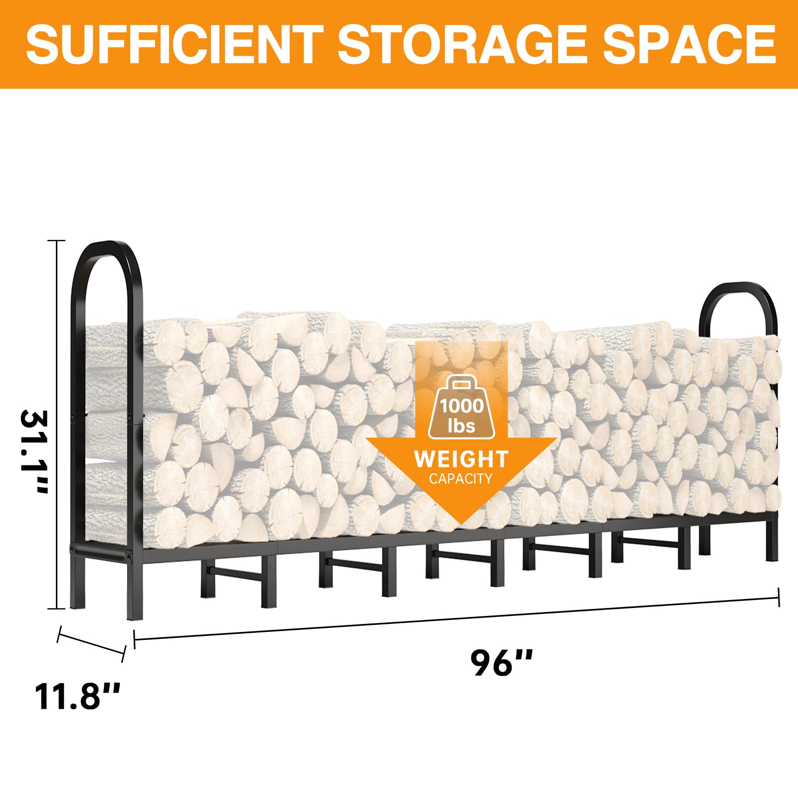 Adjustable Firework Racks Snapklik.com : 8FT Firewood Rack Indoor - Heavy Duty Wood Racks Indoor ...