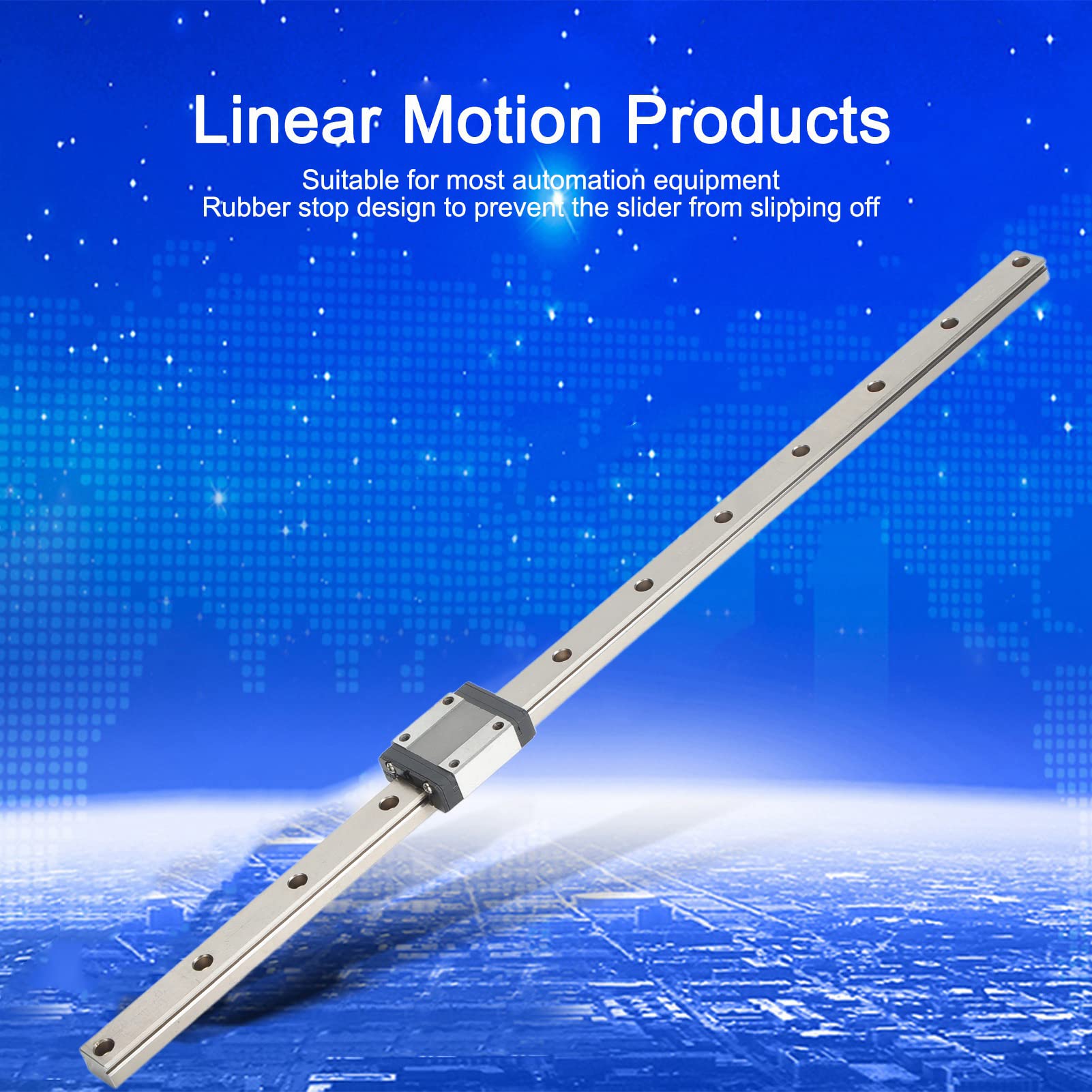 Guida lineare MGN15C Guida di scorrimento lineare in acciaio con cuscinetti ad alta precisione Movimento fluido per stampanti 3D Apparecchiature per l'automazione di macchine CNC (450 mm)