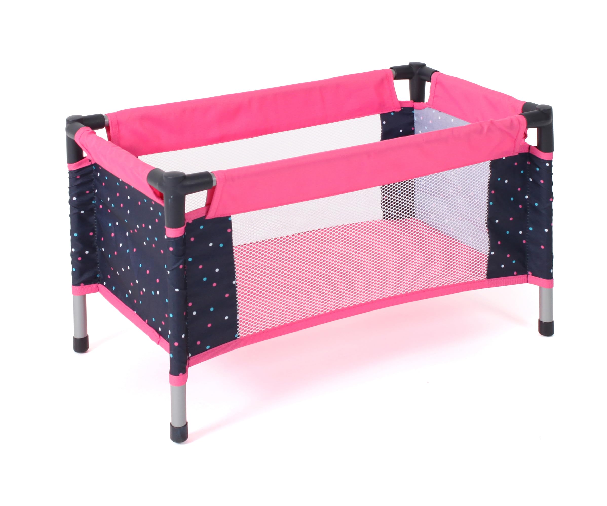 Bayer Chic 2000-Cuna de Viaje para muñecas, Color Confeti Rosa, Large (652-84)