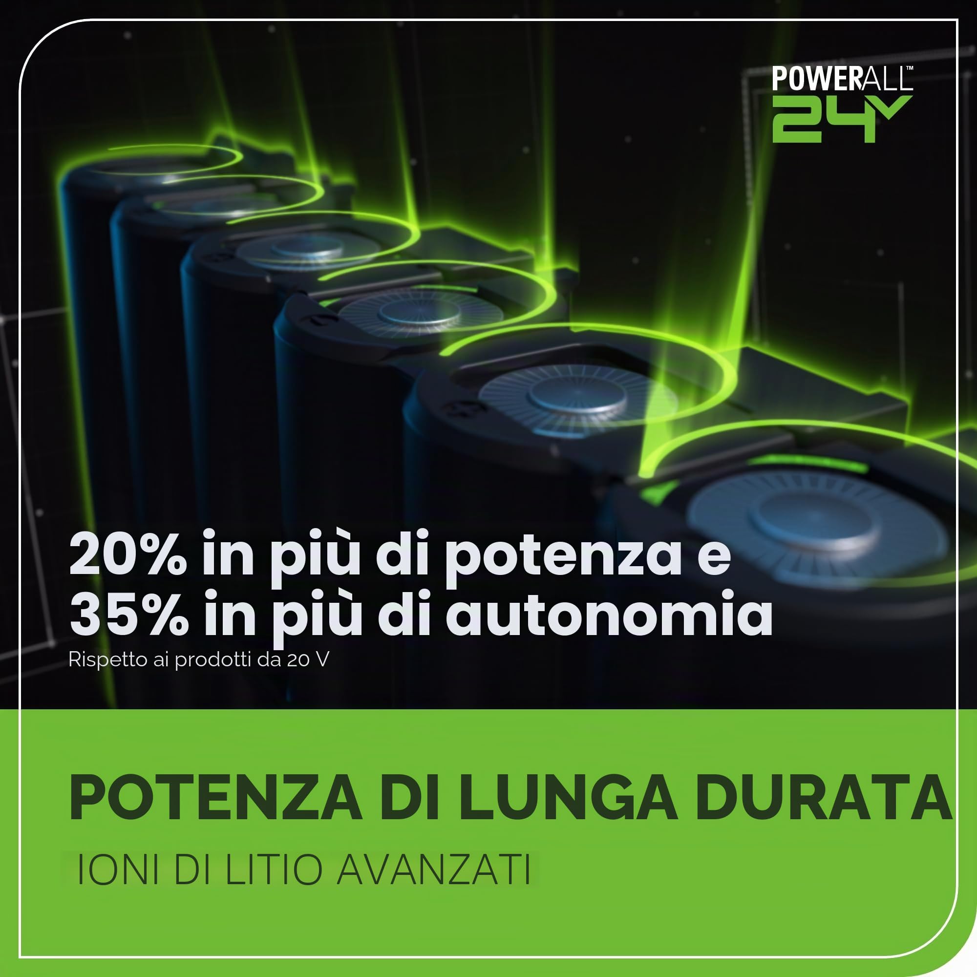 Greenworks Martello perforatore a batteria 24 V 1,2 J 300 Nm 2 Ah