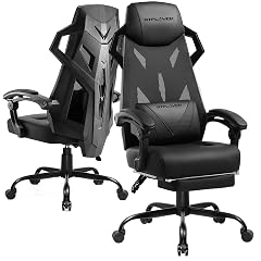 GTPLAYER Gaming Chair Computer Chair with Mesh Back Ergonomic Gaming Chair with Footrest Reclining Gamer Chair with Adjustable