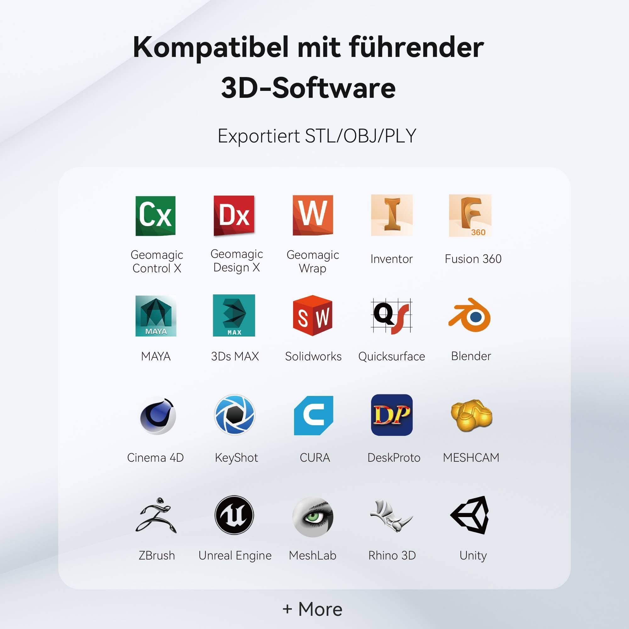 [2023 Upgrade] Revopoint POP 3 Handheld 3D-Scanner für 3D-Drucker mit Farbdaten, 0,05 mm Präzision und einer Scangeschwindigkeit von bis zu 18 FPS, unterstützt Smartphones und Laptops-Advanced
