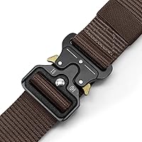 Vista 4 de DOOPAI Cinturón táctico, cinturón de hebilla de metal de liberación rápida de estilo militar, cinturones de nailon resistente de 1.5 pulgadas