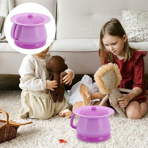 Miniatura 9 de Spittoon Cubo de orina portátil para inodoro para mujer, contenedor de viaje, olla para orina con tapa, cubeta de cámara, sartenes para orina,