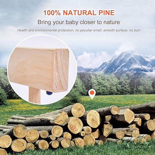 Miniatura 2 de Corralito para bebés de madera, fácil de instalar y quitar, cerca del bebé, para interiores y exteriores, centro de actividades de seguridad