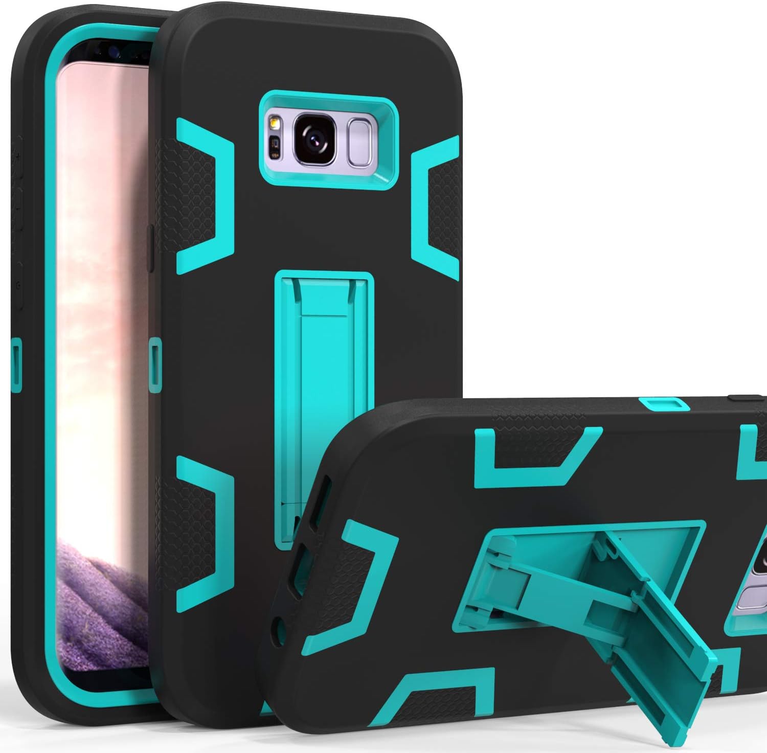 LUCKYCAT Case for Galaxy S8 Plus, Anti-Scratch Anti-Fingerprint Heavy Duty Protection Shockproof Rugged Cover for Samsung Galaxy S8 Plus, Blue