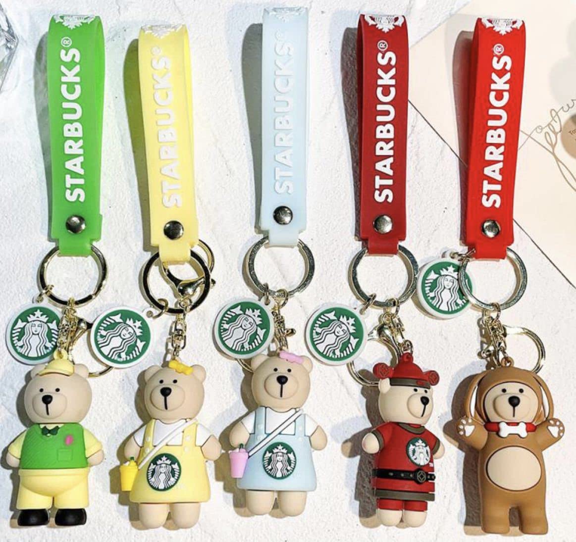 Amazon.co.jp: 5点セット スターバ ベアリスタ キーホルダー
