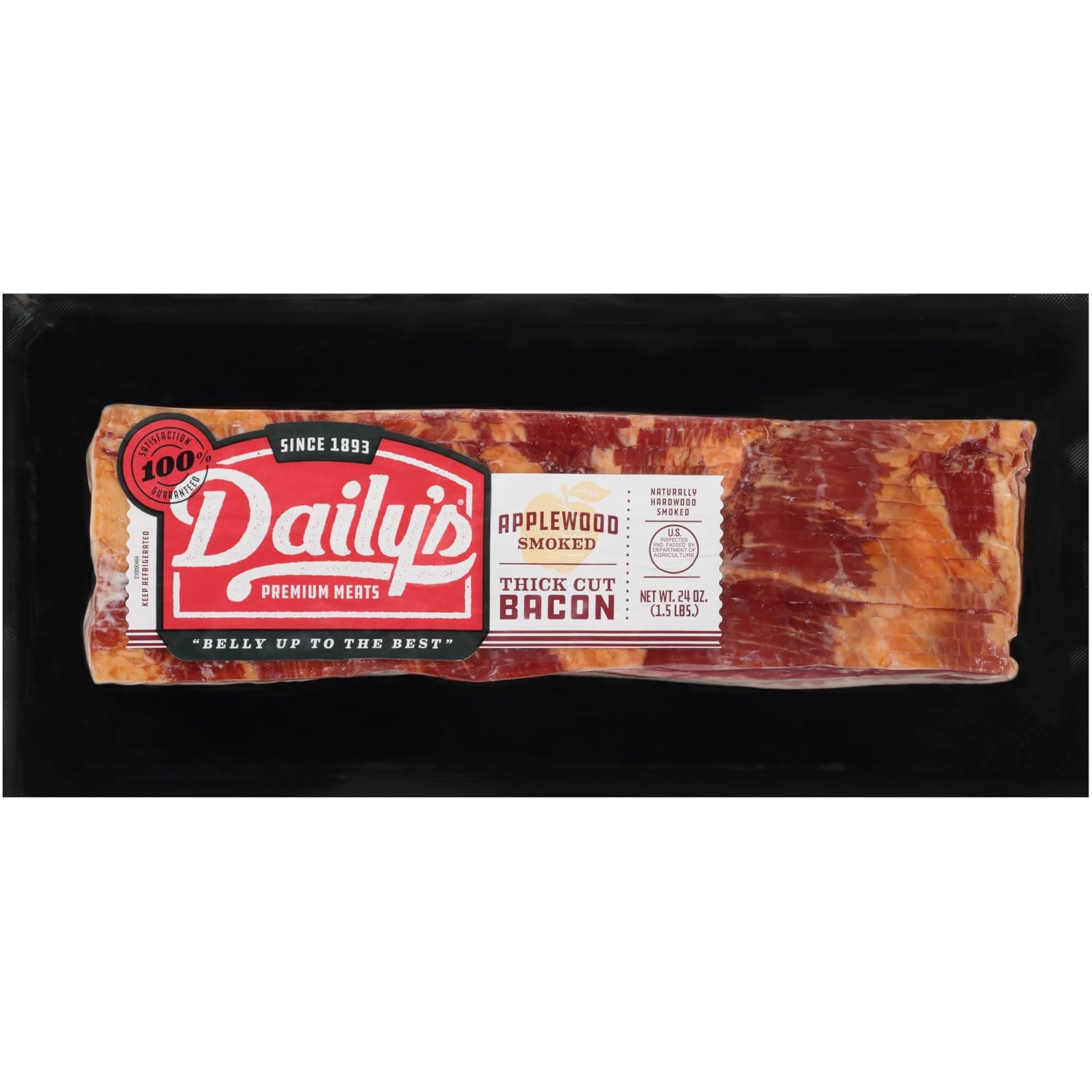 Daily's Premium Meats Applewood Smoke Thick Cut Bacon, 1.5 lb Grocery & Gourmet Food