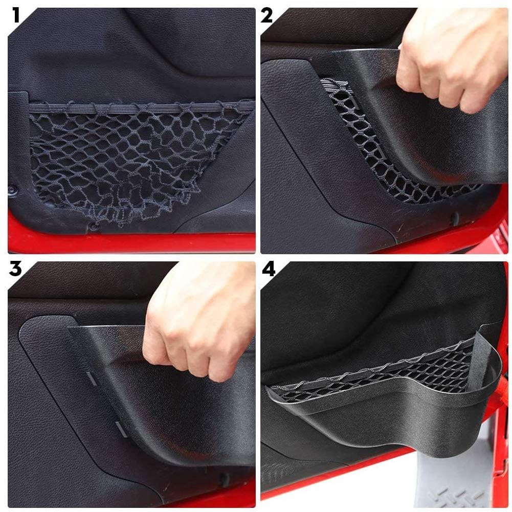 Scatola Portaoggetti per Porta Anteriore 2 Pezzi Vassoio Organizer Inserto Laterale Accessori Auto