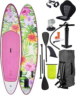 BRAST SUP Board Lady | Aufblasbares Stand up Paddle Set für Frauen | 300cm viele Modelle | inkl. Sonderzubehör | 2in1 Paddel Kajak-Sitz Action-Cam-Halterung Fußschlaufe Pumpe Rucksack