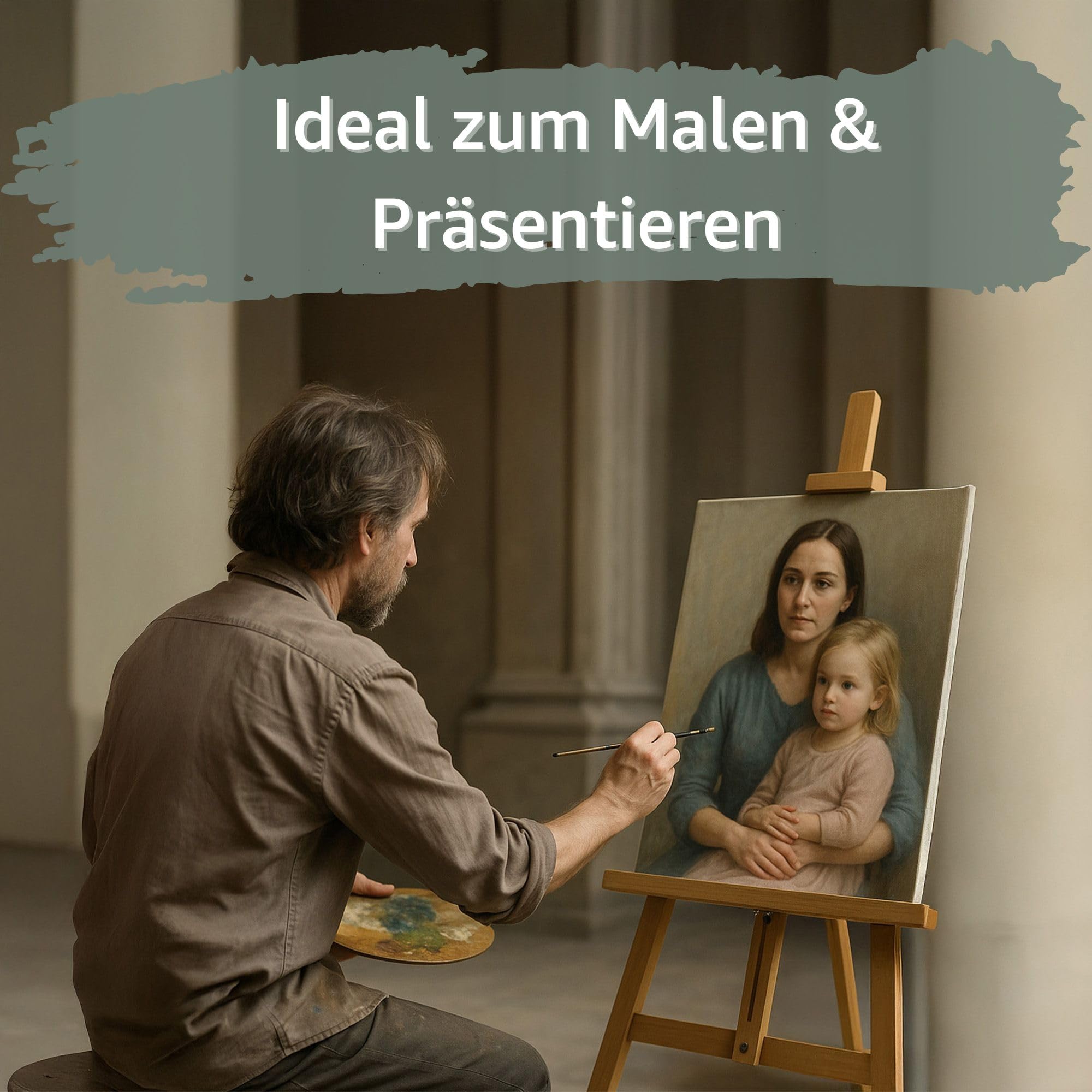 Staffelei Holz groß Leinwand Ständer 175 cm - Holzständer für Sitzplan Hochzeit Canvas Painting Staffeleien Bilderständer Easel für Kinder und Erwachsene Kiefernholz