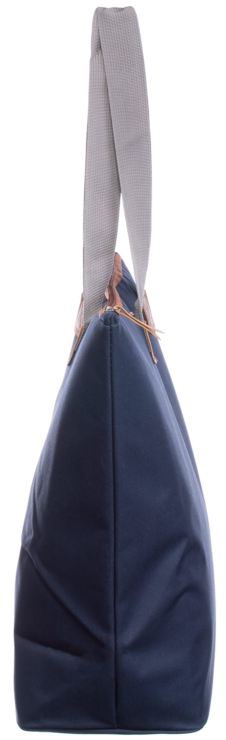 Brandsseller Borsa termica da 30 litri, ca. 40 x 50 x 20 cm, pieghevole, borsa termica da spiaggia, con isolamento per alimenti, chiusura lampo, blu scuro