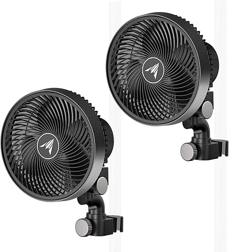 Miniatura 10 de AC Infinity CLOUDRAY A6, ventilador de clip para tienda de cultivo de 6 pulgadas con motor EC de larga vida rediseñado, 10 velocidades de viento