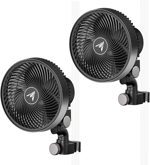 AC Infinity Cloudroy S6 Clip Fan 150 mm for Grow Tents with Durable EC Motor, 10 Wind Levels, 10 Oscillation Levels, IP54, for Circulation and Cooling in Indoor Grow