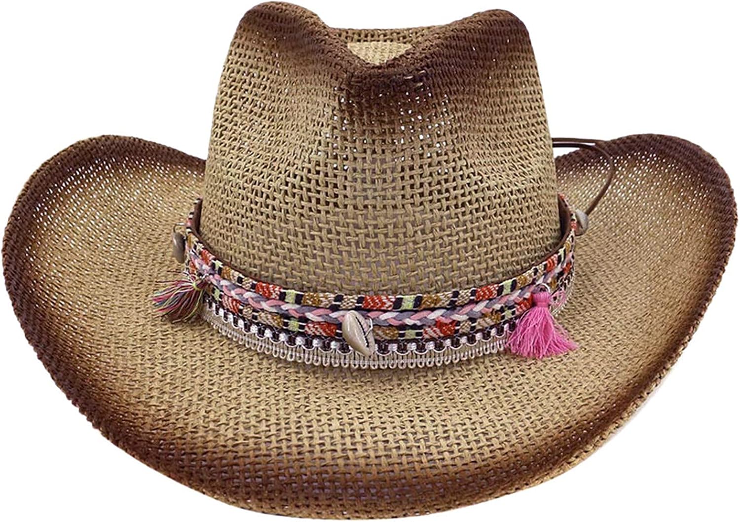 Cowboy Cowboy HAT Womens Outback Western Hat Mens Straw Baseball Caps Weathered Baseball Caps Coffee at  Men’s Clothing store