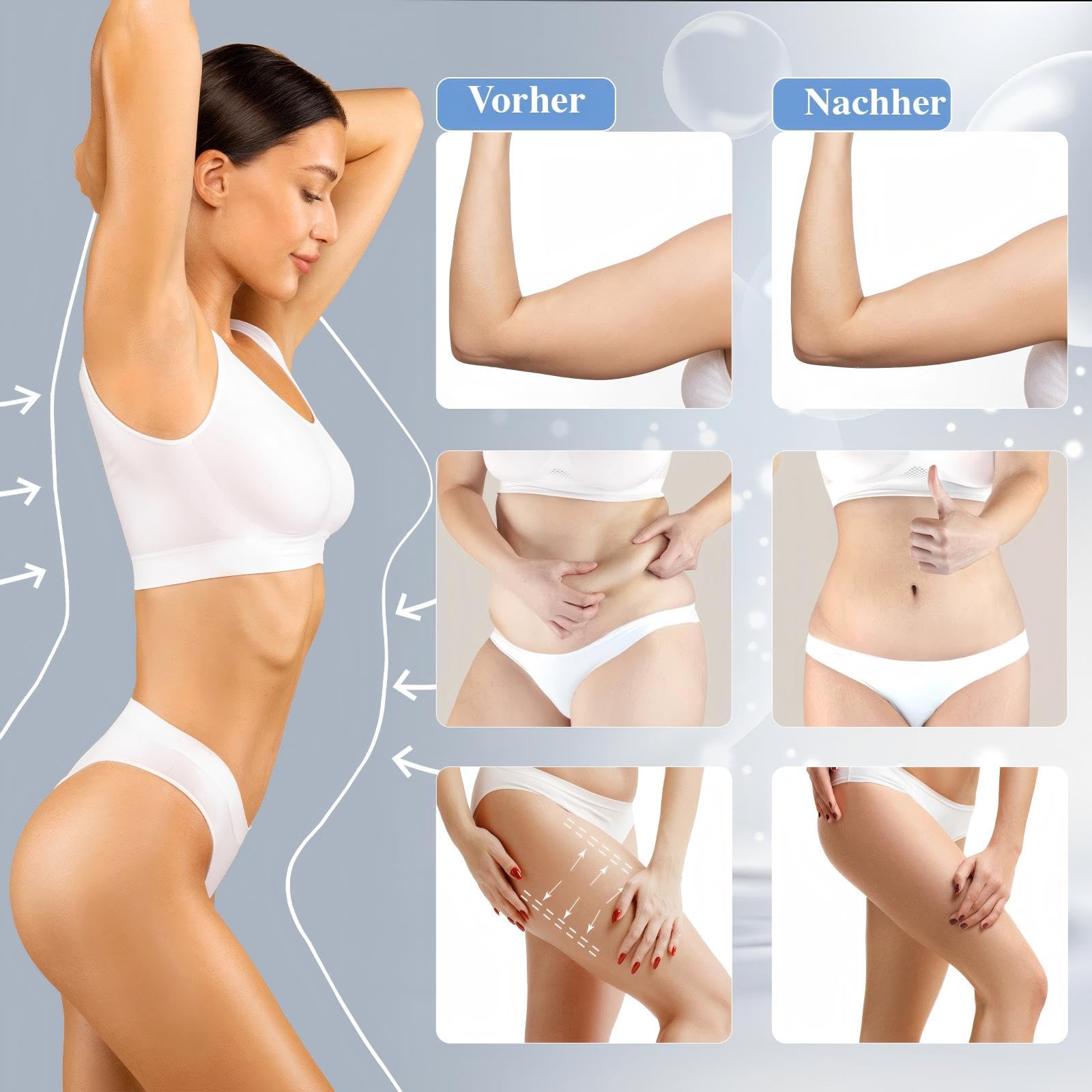 3 in 1 Radiofrequenza Cellulite Radiofrequenza Corpo Massaggiatore Anticellulite Macchinario per Dimagrire Professionale