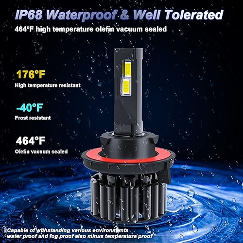 Miniatura 6 de FZPJJNB Compatible con bombillas LED FORD F-250 F-350 (2005-2020), 20000LM 9008H13 de haz alto y bajo, fácil instalación, reemplazos halógenos Plug