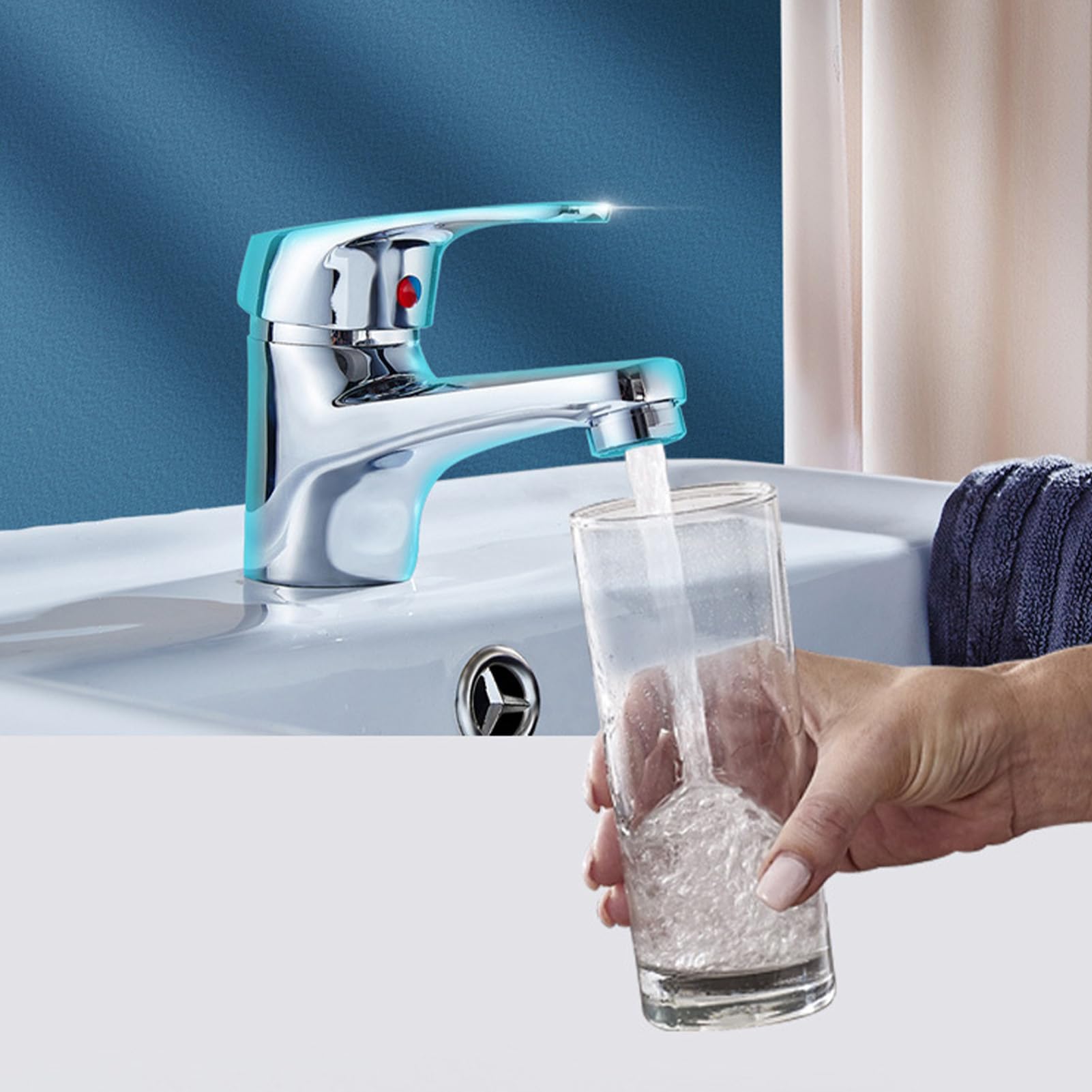 Robinet De Lavabo | Robinet De Cuisine À Levier Unique - Sortie D'Eau À Cartouche Céramique Pour Maison Buanderie Cave Extérieur Camping-Car