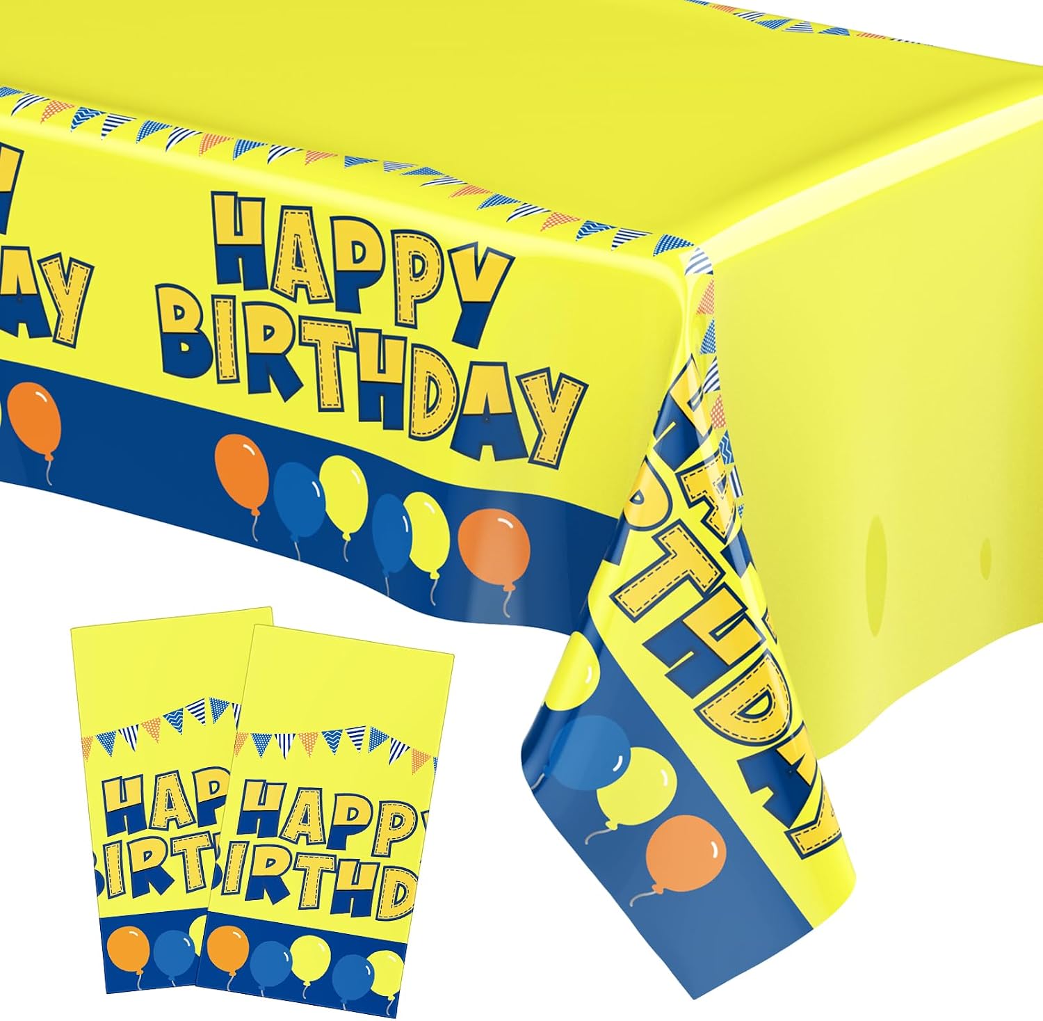 Oudain 2 Sheets Monster Birthday Party Supplies Monster Tablecloth 54 x 108 Inch Plastic Table Covers for Birthday Party Decorations