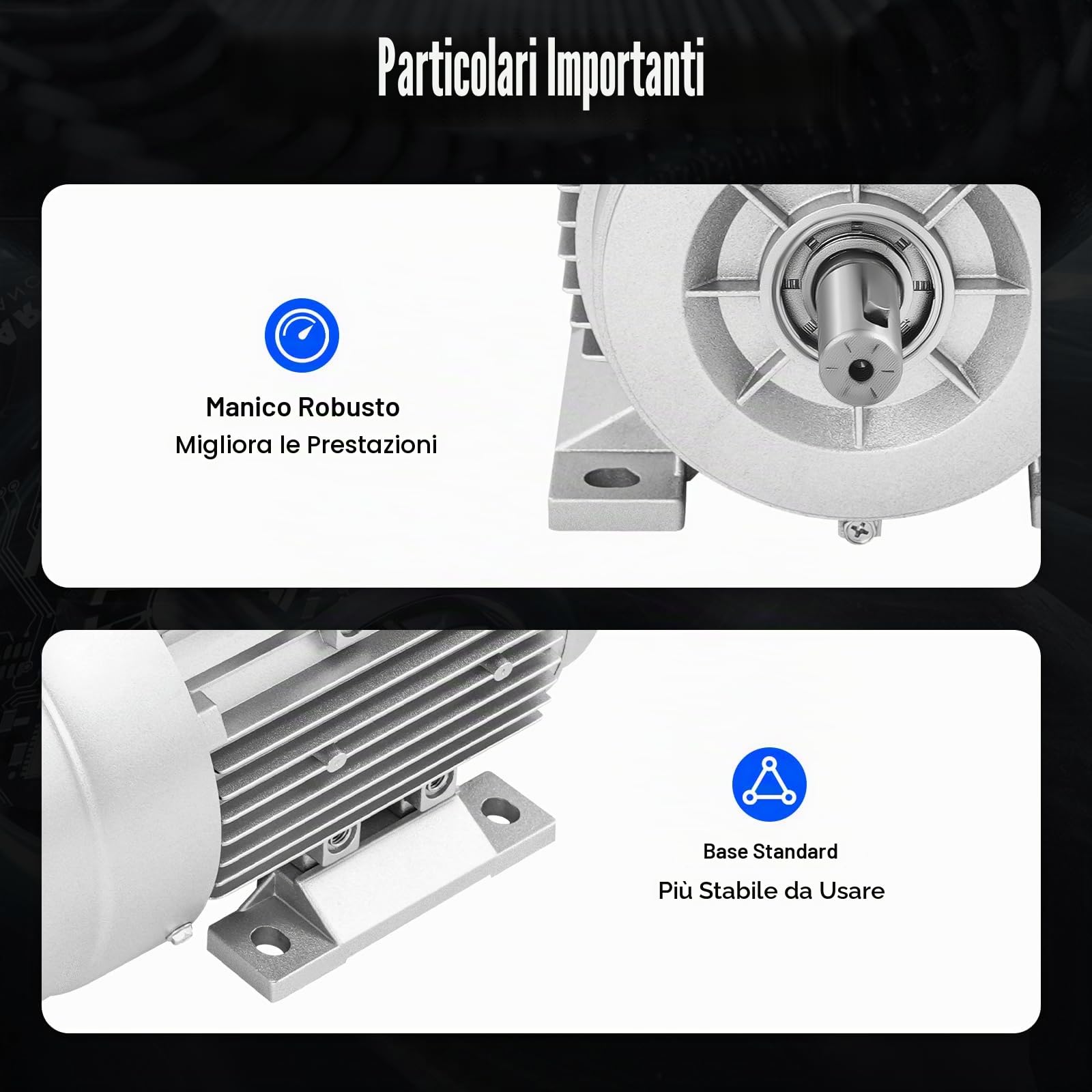 Motore elettrico professionale, motore elettrico monofase, 750 W, 240 V, 1380 giri/min, albero da 19 mm, per betoniera, alluminio, classe di protezione IP55, per ventilatori, pompe, macchine utensili