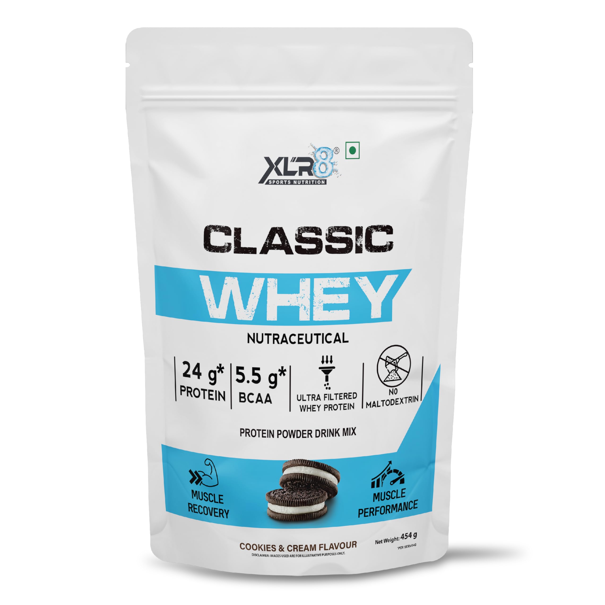 XLR8 Classic Whey Protein Powder, 24 g Protein, 5.5 BCAA, No