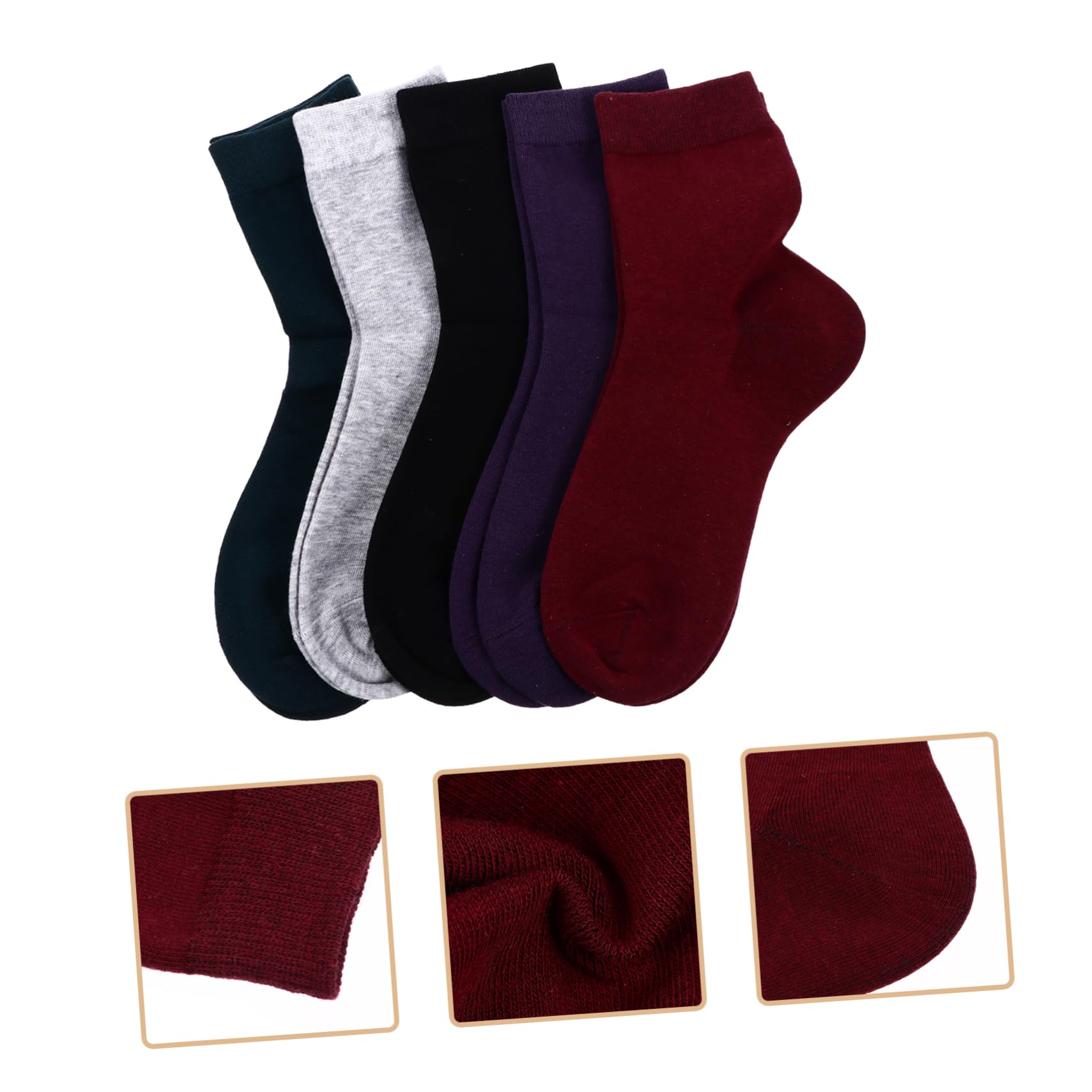 FRCOLOR Moisturizing Socks 5 Pairs Silicone Socks Gel Pad for Cracking Relief Random Color