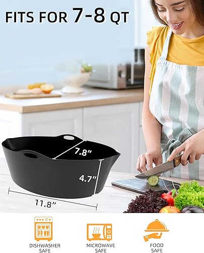 Miniatura 2 de Ziimlpo Revestimientos de silicona para olla de cocción lenta Crock-Pot de 7 a 8 cuartos de galón ovalada, reutilizable, apto para lavavajillas,