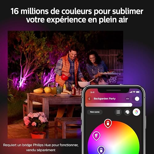 Philips Hue Discover Proiettore da Esterno, Nero - 12