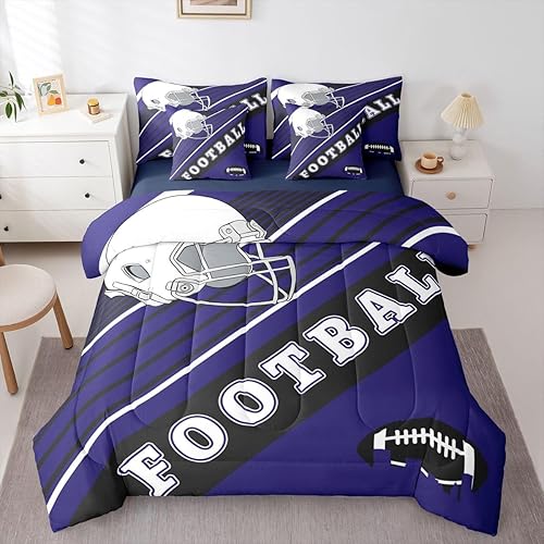 Erosebridal 3D Football Bedding Queen Size Bed in A Bag, 7 P