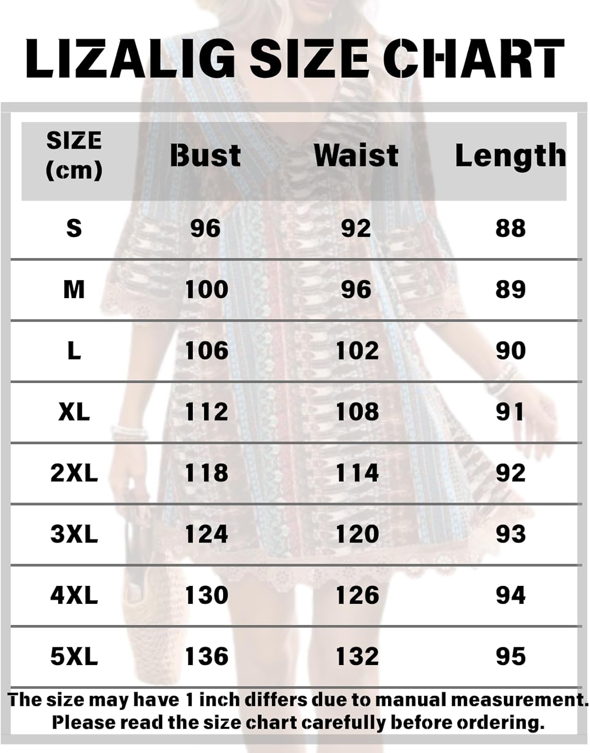 LIZALIG Women's Floral Print Beach Dress - Boho Tassel Tie Neck Long Sleeve Flowy Casual Summer Cover Up Sundress - Image 5