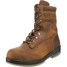 Wolverine Men's DuraShocks Waterproof Insulated Steel-Toe EH 8" Work Boot 7 EW in Stone