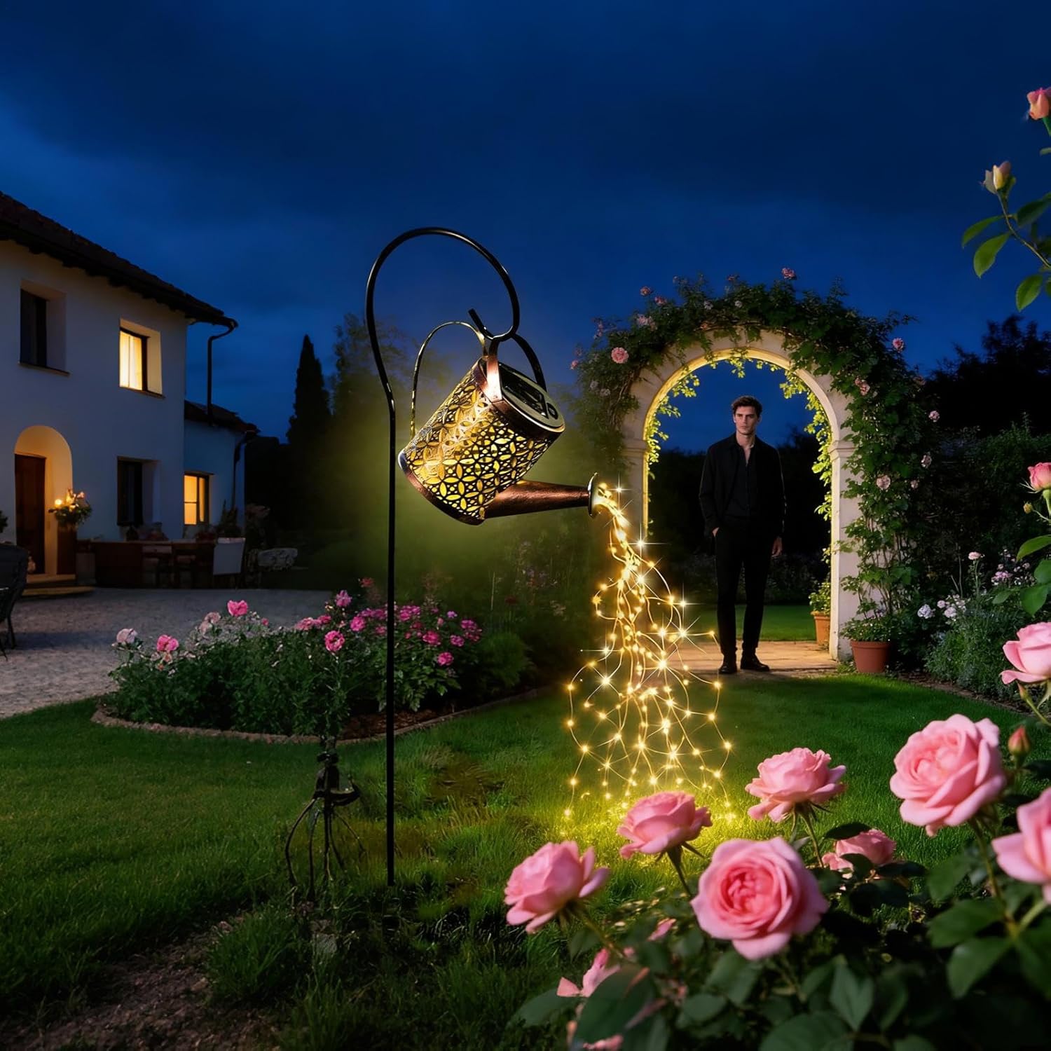 Solar Lanterns Outdoor Waterproof - Landscaping Solar Lights - Watering Can Walkway Lights For Outdoor Garden Landscape Camping Party Backyard Picnic Driveway Fence