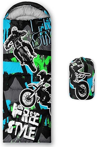 Miniatura 26 de AILONEN Cute Frog Green - Saco de dormir para acampar, ligero e impermeable, 3 estaciones de clima cálido y fresco, compresión portátil de viaje