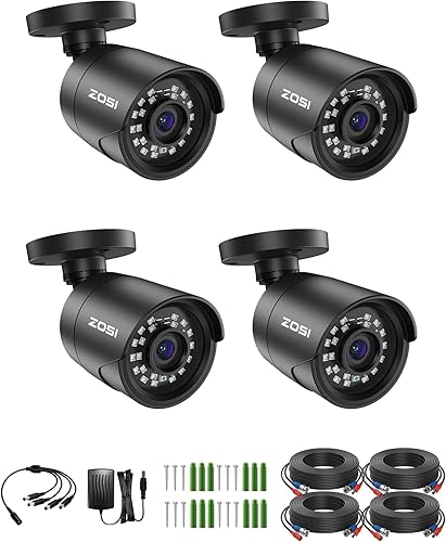 Miniatura 10 de ZOSI Sistema de Cámaras de Seguridad CCTV 5MP 3K Lite con Detección AI de Humanos y Vehículos, DVR H.265+ de 8CH y 4 Cámaras de Vigilancia Bullet de