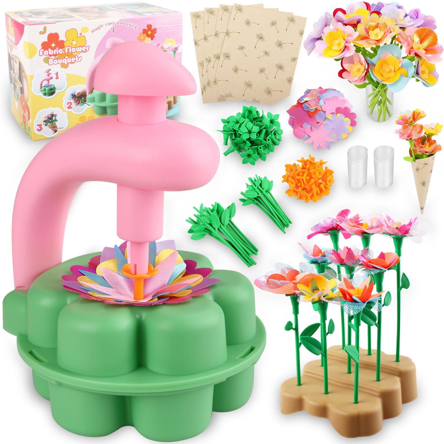 Amazon.com: Fabric Flower Bouquets Toys, DIY Craft Kits Toys for