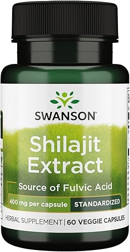 Swanson Extracto de Shilajit - Suplemento de hierbas que promueve el crecimiento celular - Fórmula natural para el bienestar general - (400