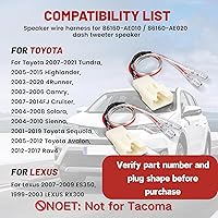Vista 2 de RED WOLF Arnés de cableado para altavoz de altavoz JBL solo para Toyota Tundra 2007-2019, Sequoia 2001-2019, Sienna 2004-2010, conector de cable
