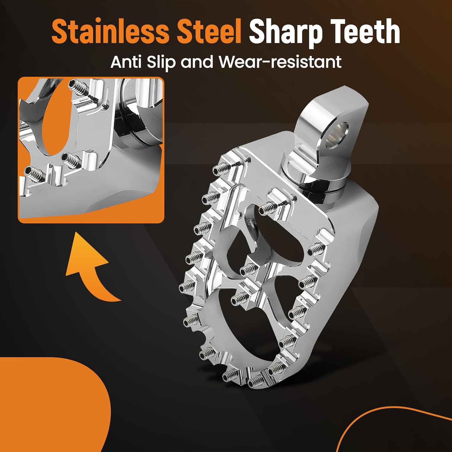 maXpeedingrods Wide Motorcycle Foot Pegs, 360° Rotating Foot Pegs for Harley Dyna 1993-2017 for Fatboy 1990-2017 for Iron 883 2009-2017 for Sportster 883