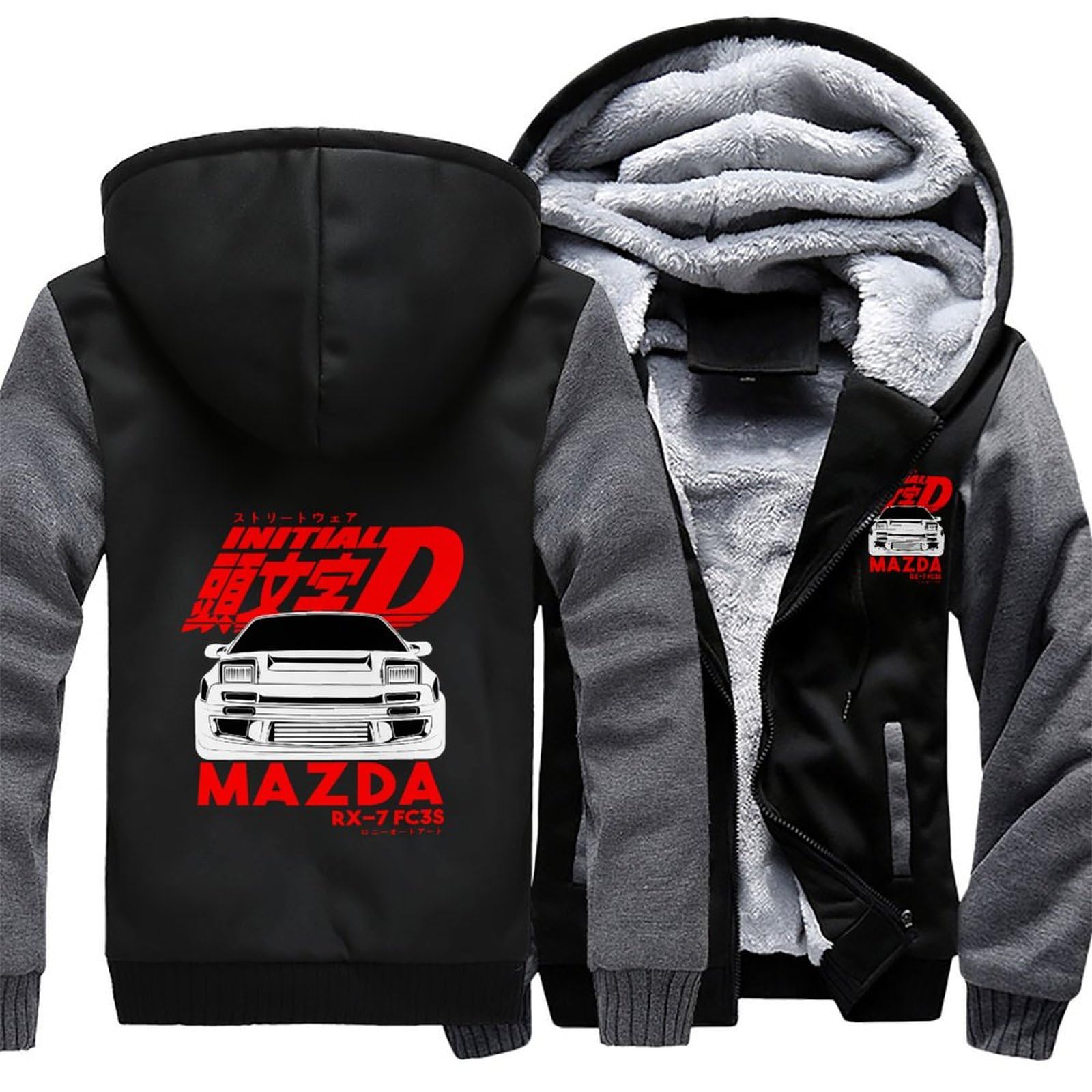 3L　頭文字D　高橋 涼介 啓介　ジップパーカ　RedSuns、他　M　L 即決 頭文字D メンズジップアップパーカー【L】新品タグ付き