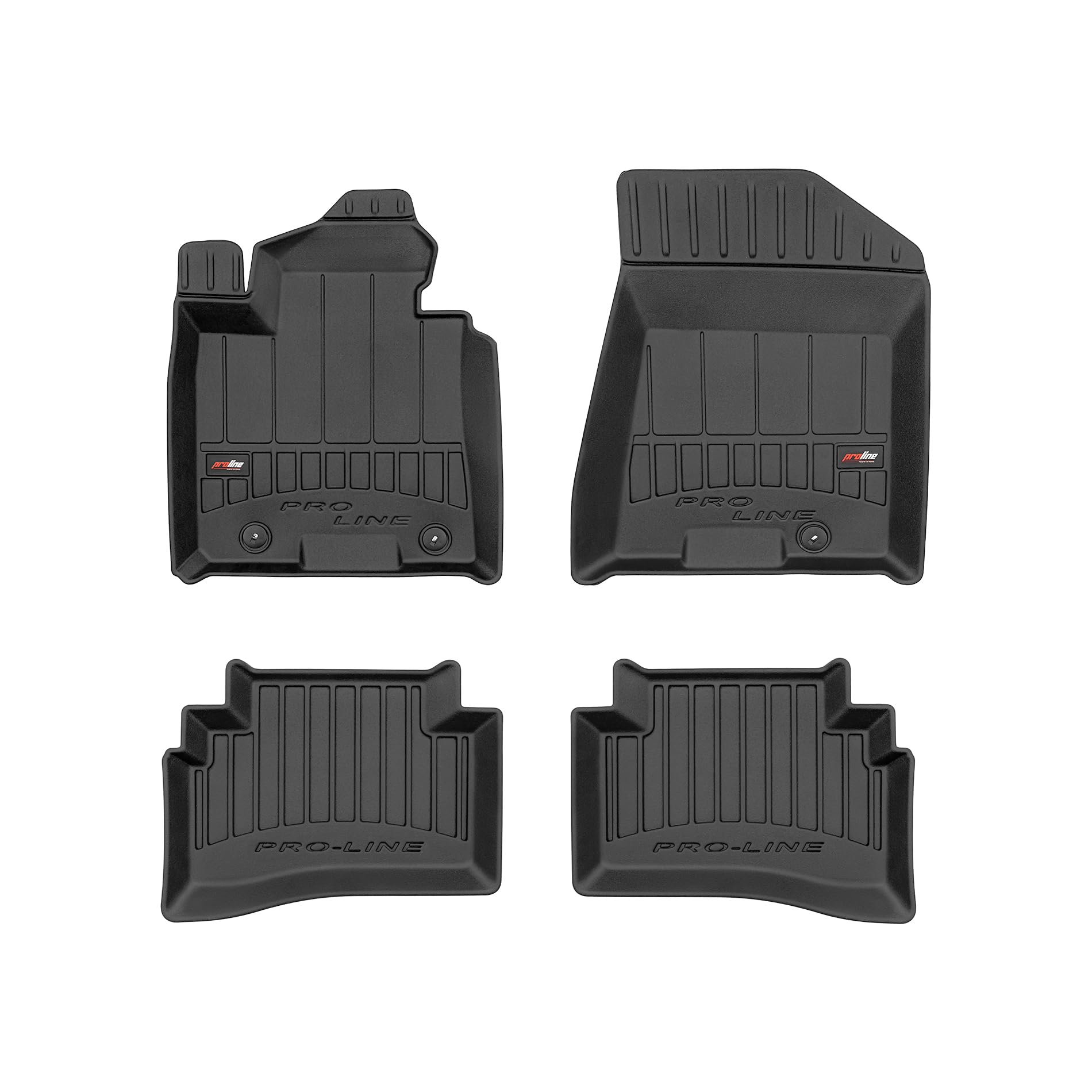 FROGUM ProLine Tappetini Auto 3D Per Hyundai I10 III (2019-) - Set TPE Con Bordi Alti, Antiscivolo, Su Misura, Include Prodotto Per Cura - 4