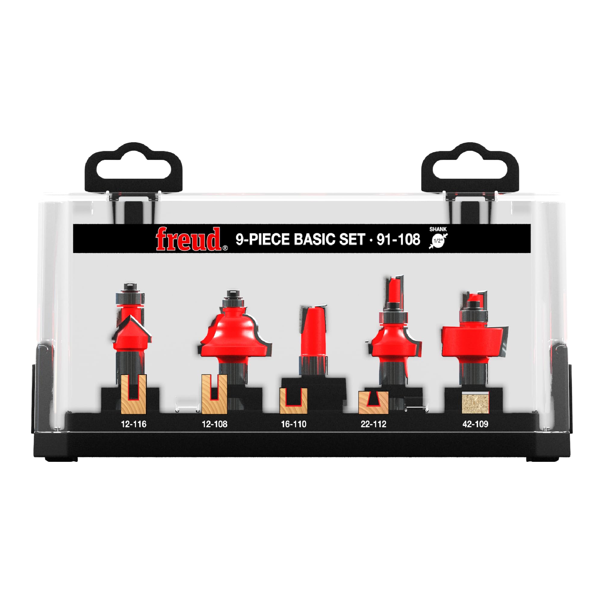 Freud 91-108 : jeu de 9 embouts de base (tige de 1,27 cm)