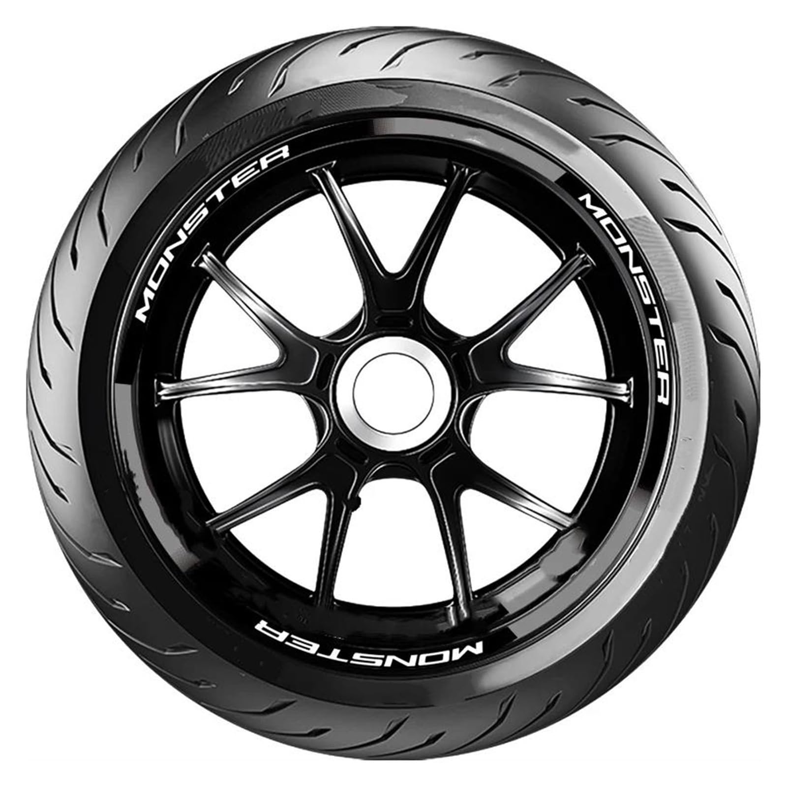 Motorcycle Wheel Sticker Stripe Reflective Rim for Ducati for Monster 937 950(Color3)