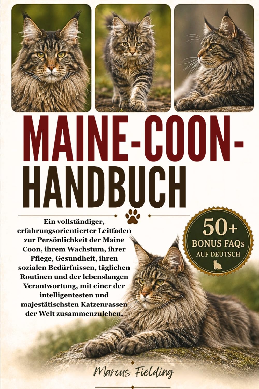 MAINE-COON-HANDBUCH: Ein vollständiger, erfahrungsorientierter Leitfaden zur Persönlichkeit der Maine Coon, ihrem Wachstum, ihrer Pflege, Gesundheit, ... Verantwortung, mit einer der intell