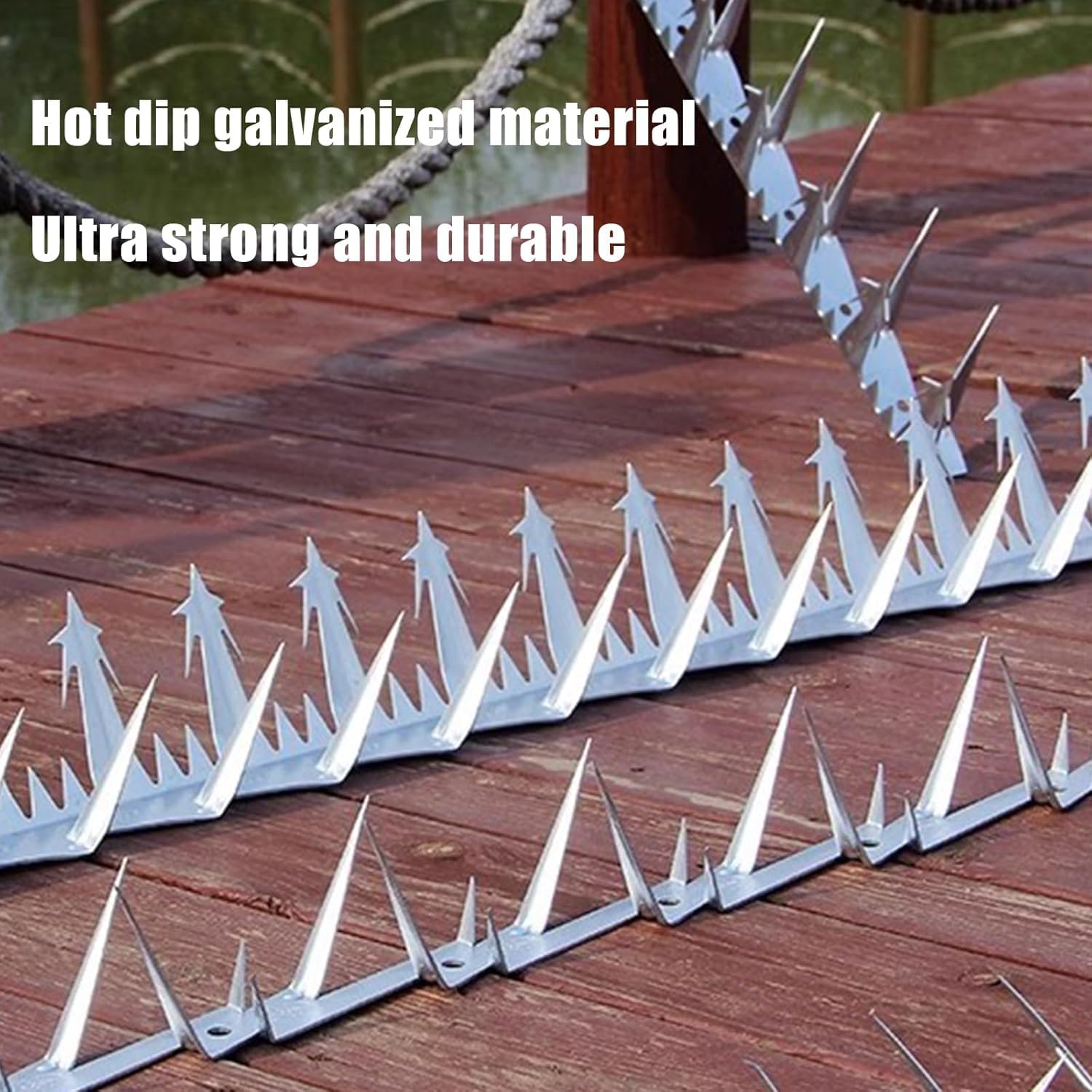 Stacheldraht-spikes Für Außenwände Mit Schrauben, Vogelabwehr-spikes, Taubenabwehr-spikes, Sicherheitszaun-spikes, Feuerverzinkte Diebstahlsicherungs-geländer Und Tore (m (2 Stück), Schwarz)