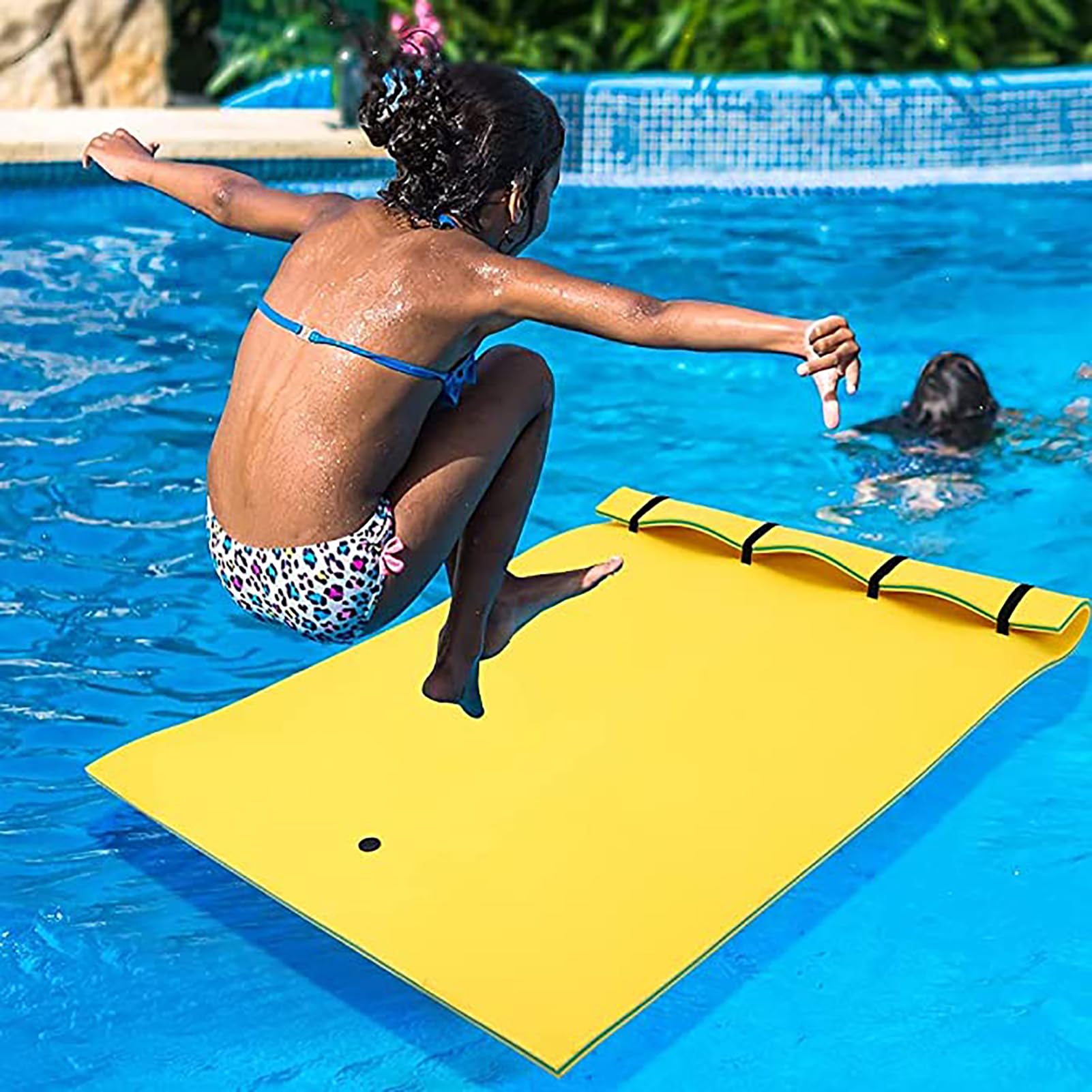 Tappetino Galleggiante per Acqua, materassino Galleggiante in Schiuma ad Alta densità a 3 Strati, materassino Galleggiante, materassino Galleggiante per Spiaggia e Piscina.
