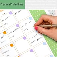 Vista 5 de Insertos para agenda Rancco A5, recambios mensuales para planificador, 90 páginas, papel de recambio para carpeta mensual de hojas sueltas con 6