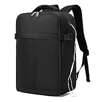 KONO Ryanair Zaino Bagaglio a Mano 40x16x25 cm, Zaino da Viaggio da 16 L per Laptop da 15,6 Pollici, per Scuola e Lavoro, Uomo e Donna (Nero)