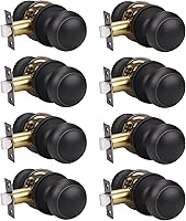 Vista 45 de KNOBWELL 8 Pack Black Door Knob for Hallway and Closet, Keyless Interior Passage Function, Round Non-Locking, Matte Black Handle