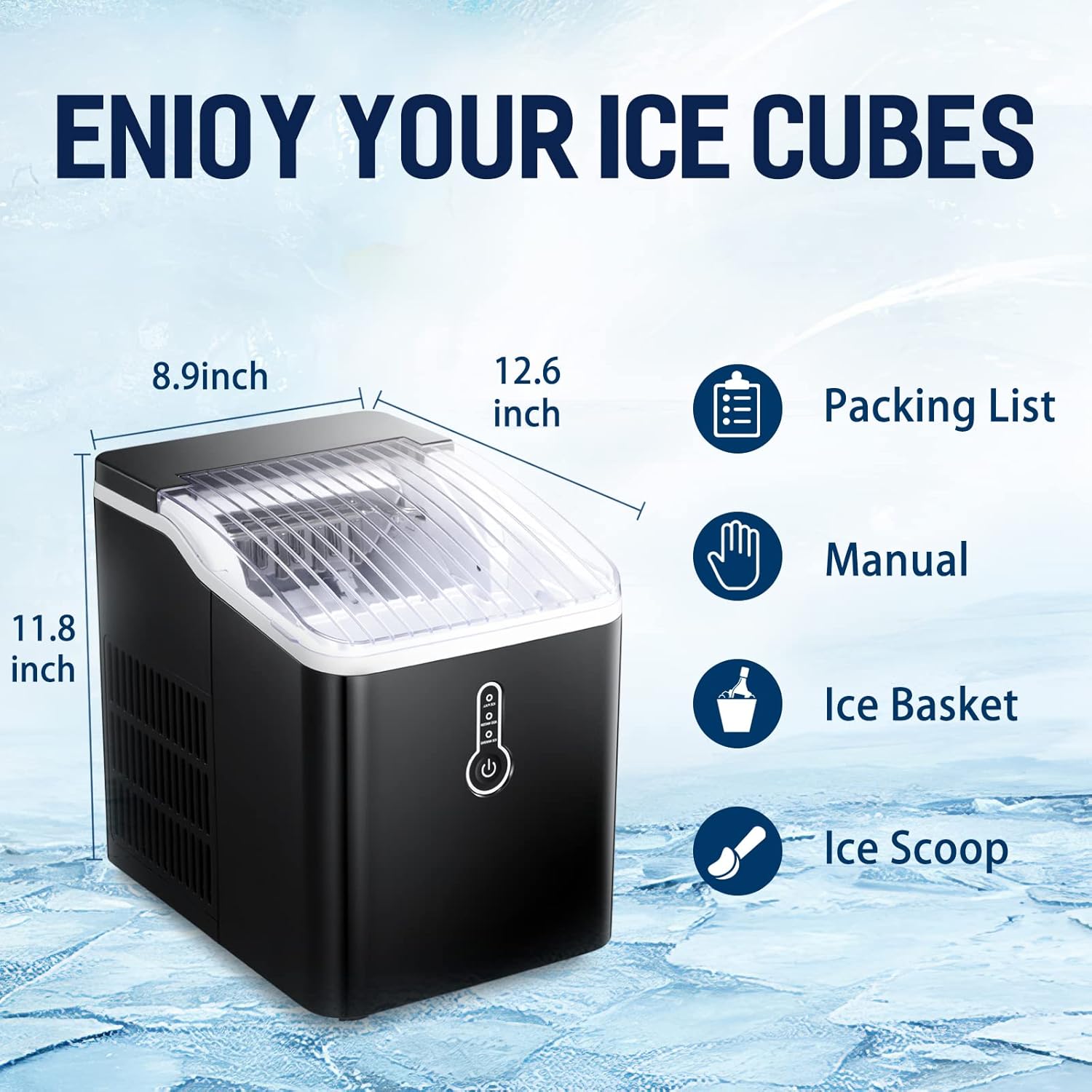 Ice Maker Machine Countertop Efficient Easy Carry Ice Maker Bullet